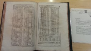 After the beautiful imprint came some dense data tables.