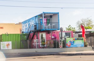 A neat view out my car window as I drove through Hermosillo last year.